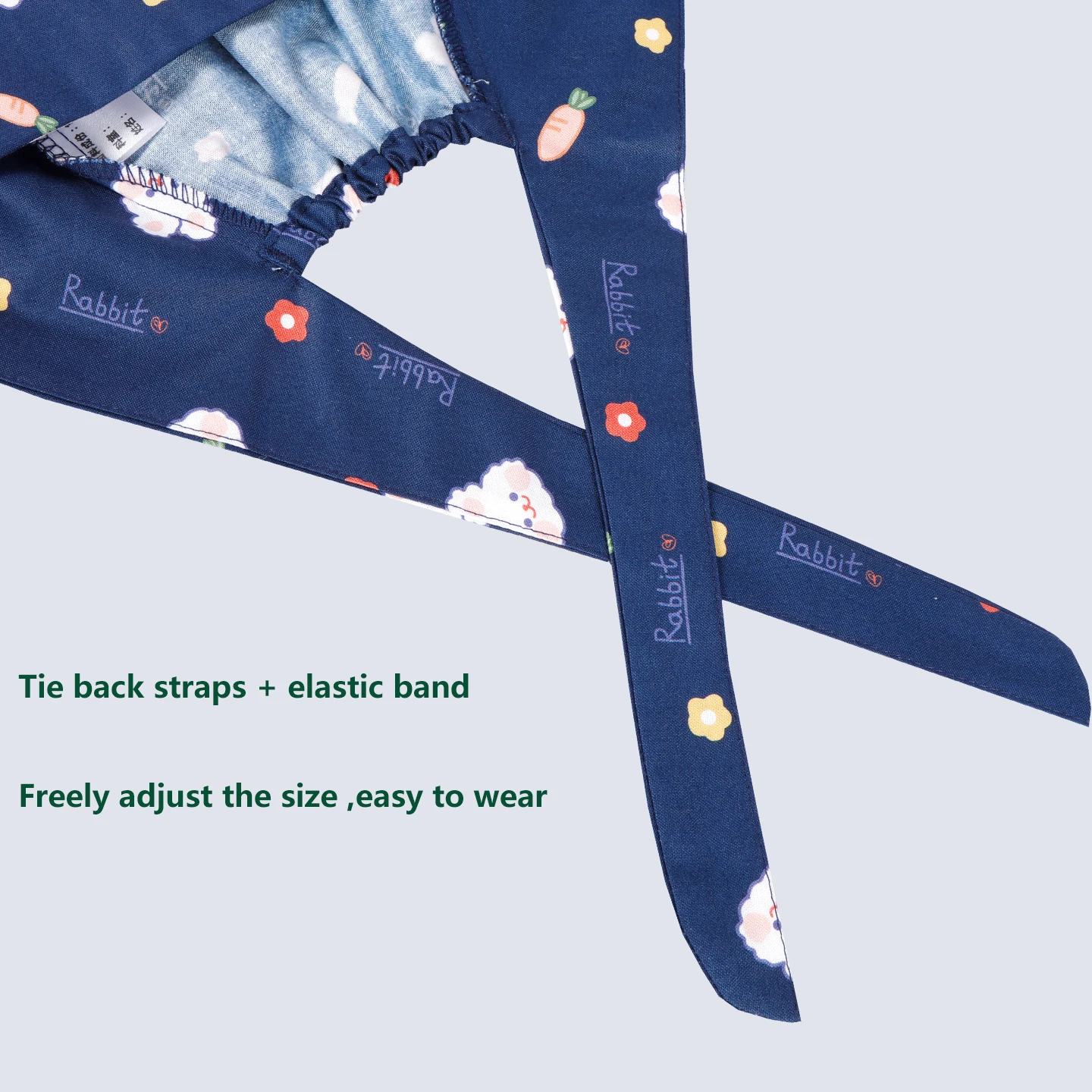 Cappelli per scrub con capelli corti modello coniglio per donna Uomo Berretti da allattamento in cotone Berretto traspirante regolabile Abbigliamento da lavoro per infermiere M1176