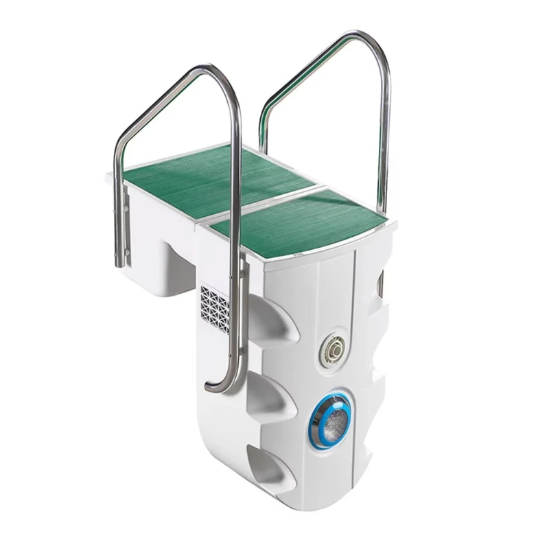 

Wall-mounted integrated filtration device, swimming pool integrated swimming pool filtration device