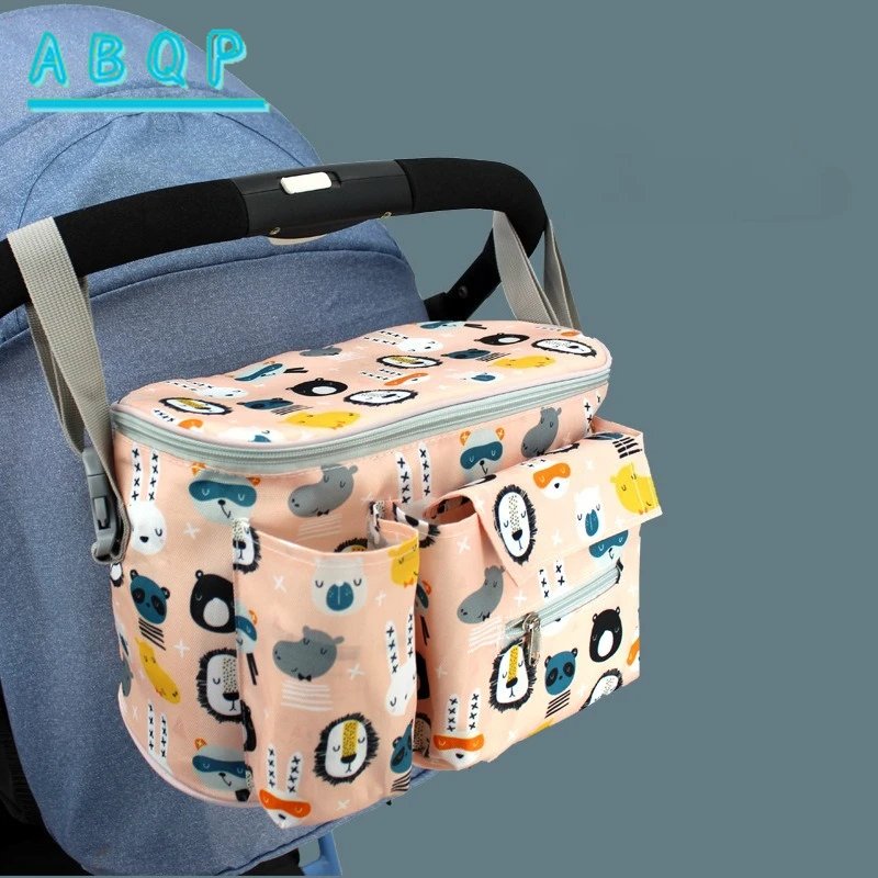 Baby Stroller Hanging Bag Cartoon Multi-functional Baby Stroller Hanging Bag Large Capacity Portable Baby Stroller Storage Bag