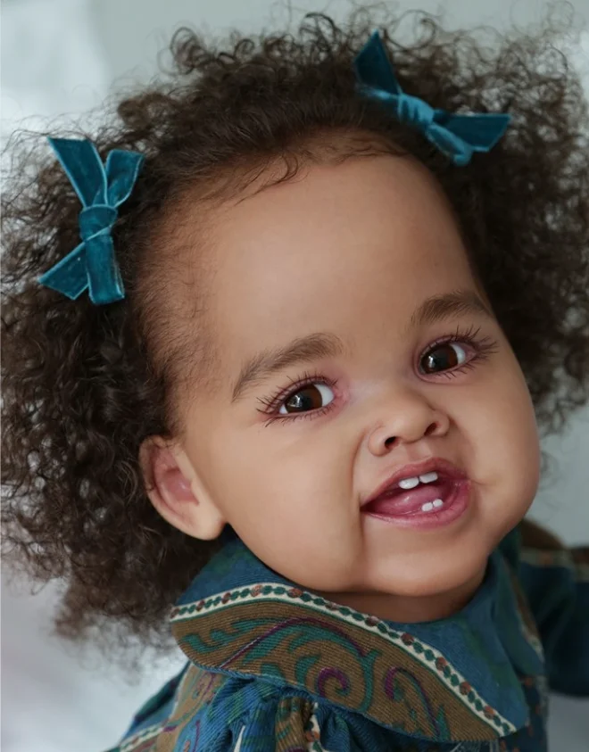 28inch Huge Size Reborn Toddler Doll Tanned Skin Tone Doll Finished Painted Doll Parts for Girls Bebe