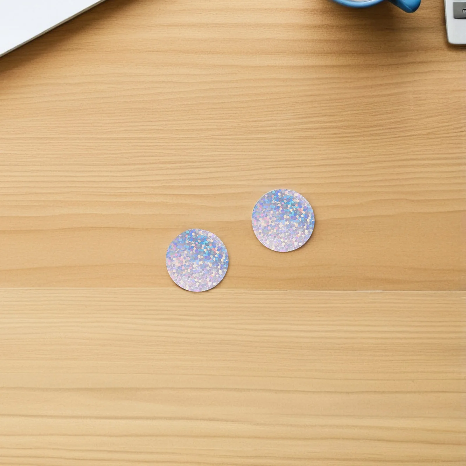 6 rollos de pegatinas redondas autoadhesivas, etiquetas holográficas circulares brillantes para embalaje en el aula, pegatinas brillantes de puntos organizadores