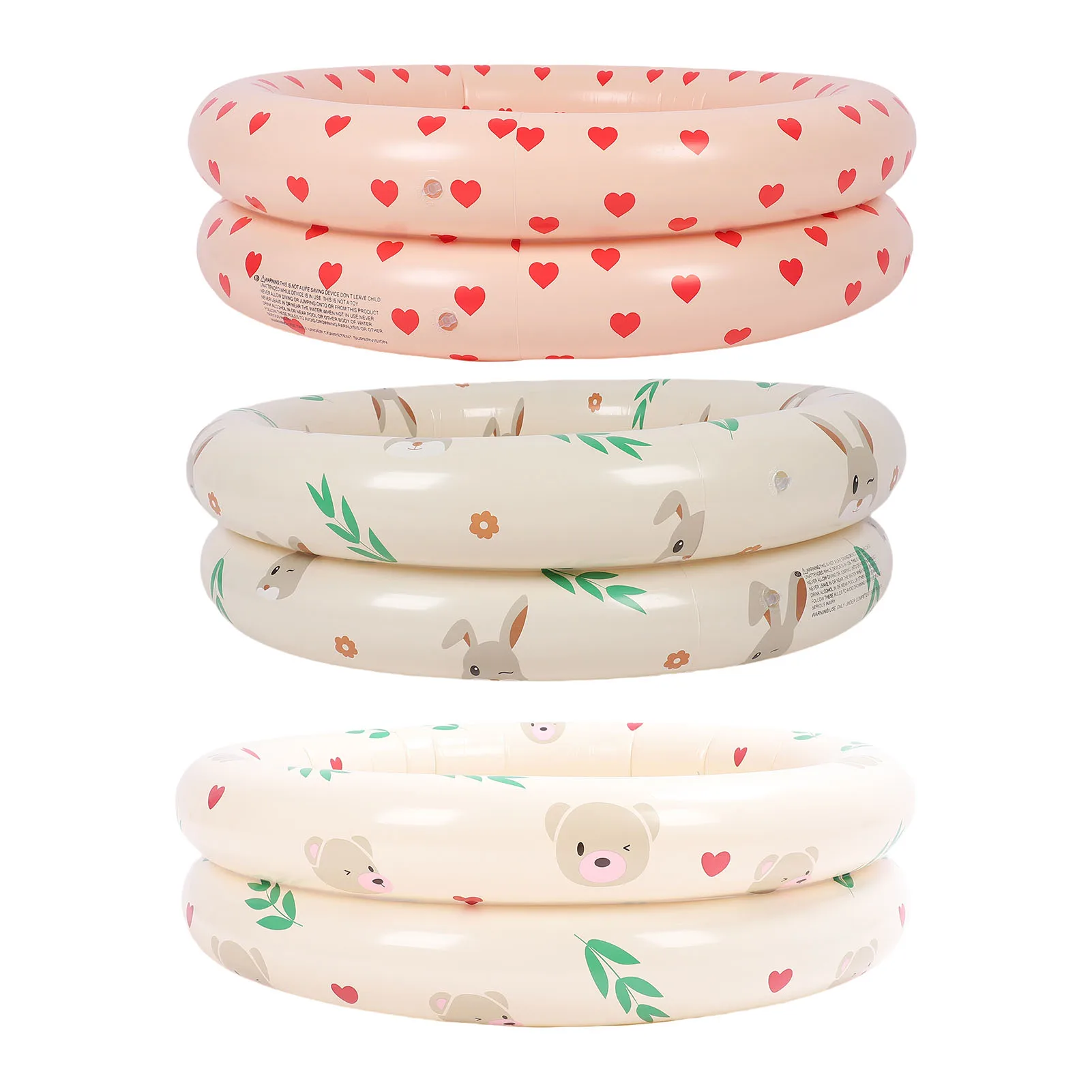 حمام سباحة قابل للنفخ للأطفال الصغار متعدد الأغراض مضاد للخدش، سهل الإعداد، كرة قابلة للنفخ، حمام سباحة مستدير من مادة PVC قابل للطي للفناء الخلفي