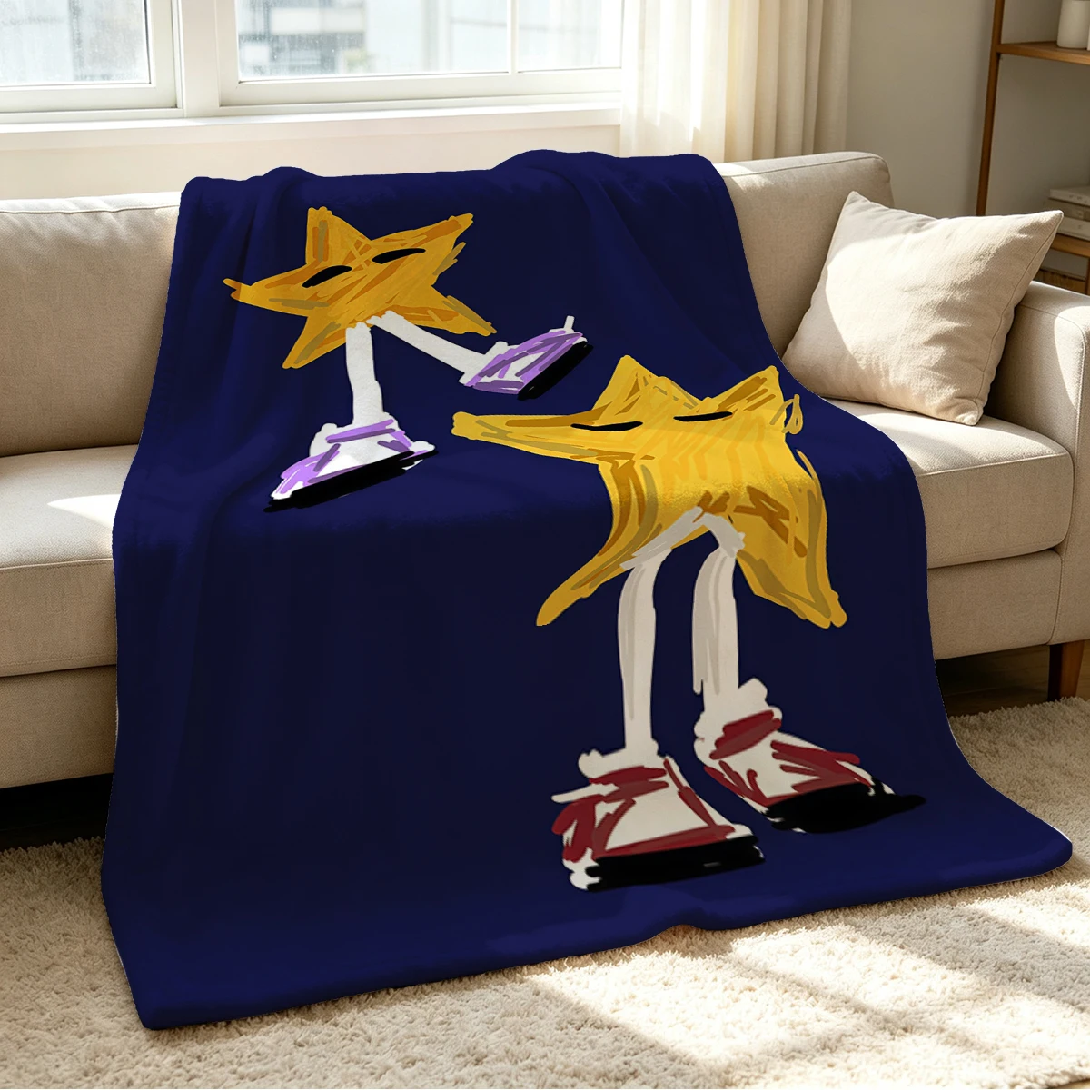 Star Walk Blanket Soft Cozy Throw for Sofa Bed Festive Holiday Decor Gift for Kids and Adults,Lightweight and Warm