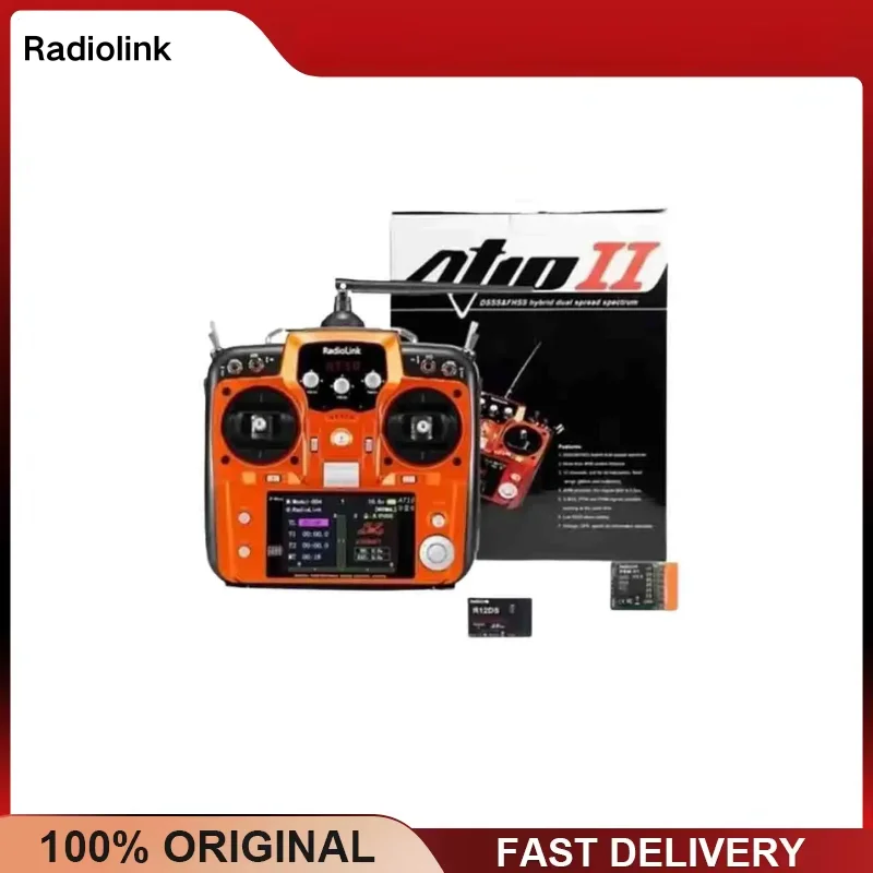 Radiolink AT10 II 12CH Transmitter R12DS Receiver 2.4G DSSS FHSS for Drone Fixed Wing RC