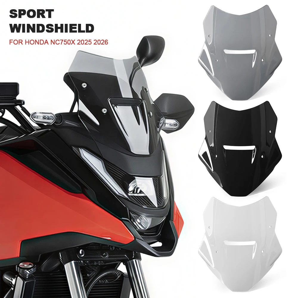 

Windshield For HONDA NC750X 2025 2026 NC750 X Motorcycle Windscreen Wind Deflector Screen Accessories Fairing Visor 2025 2026