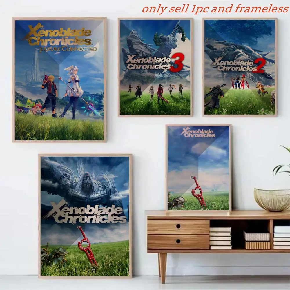 Game X-Xenoblade Chronicles Painting Calligraphy Canvas Mural For Interior Walls Crease-Free Beautiful For Living Room Bedroom