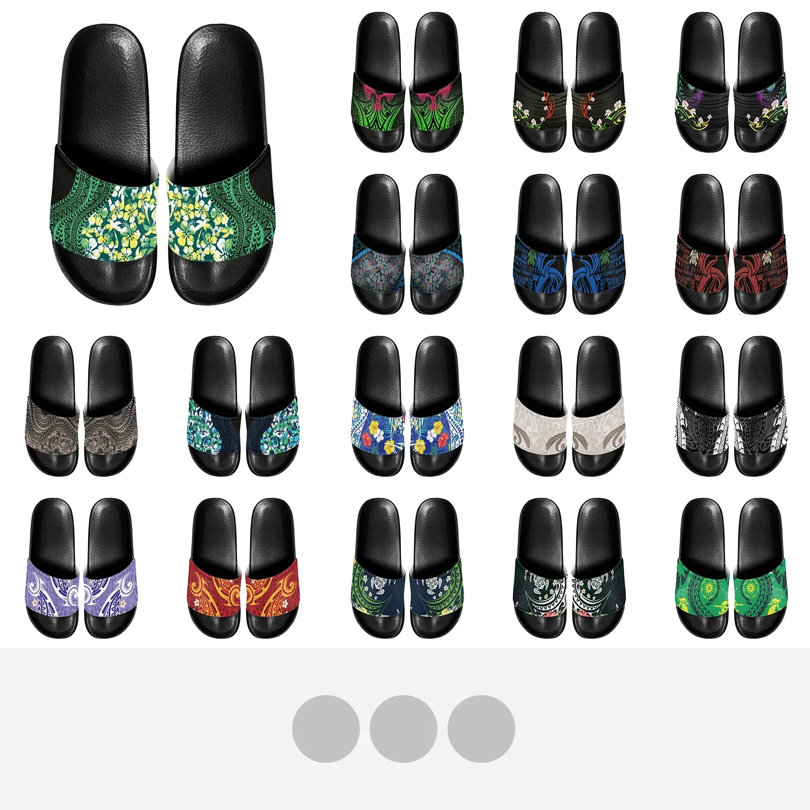 Polynesian Tribal Fijian Totem Tattoo Fiji Prints Summer Slippers EVA Slides Beach Sandals Casual Shoes Man Flip-flops Holiday