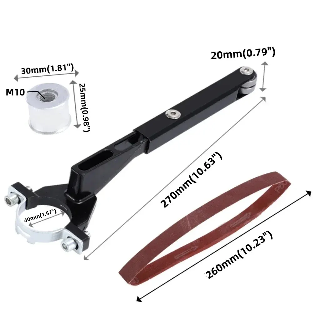 M10 Winkelschleifer Bandschleifer-Adapter für 100/115/125 – Schleifband-Adapter-Set – Winkelschleifer zum Bandschleifer-Konverter