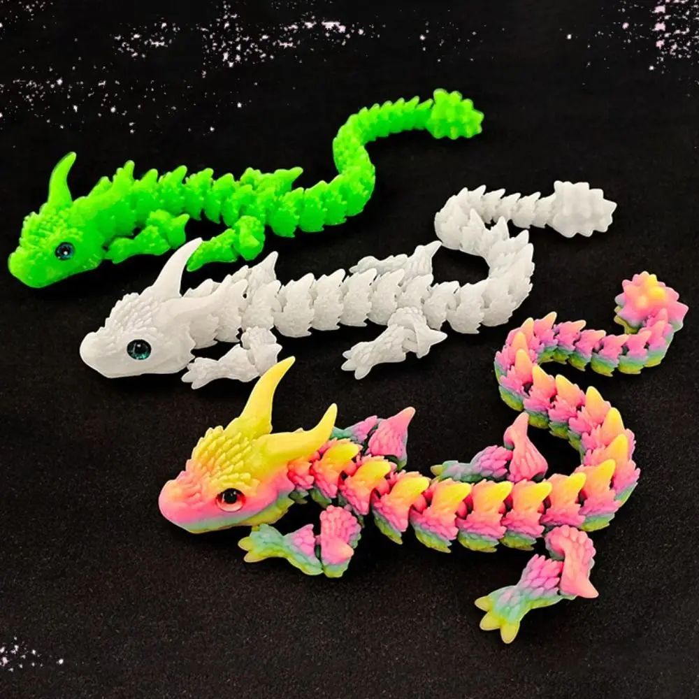 

Simulated Eye 3D Printed Dragon Chinese Dragon All-in-one Molding 3D Printed Diceratops Dragon Rotatable Laser