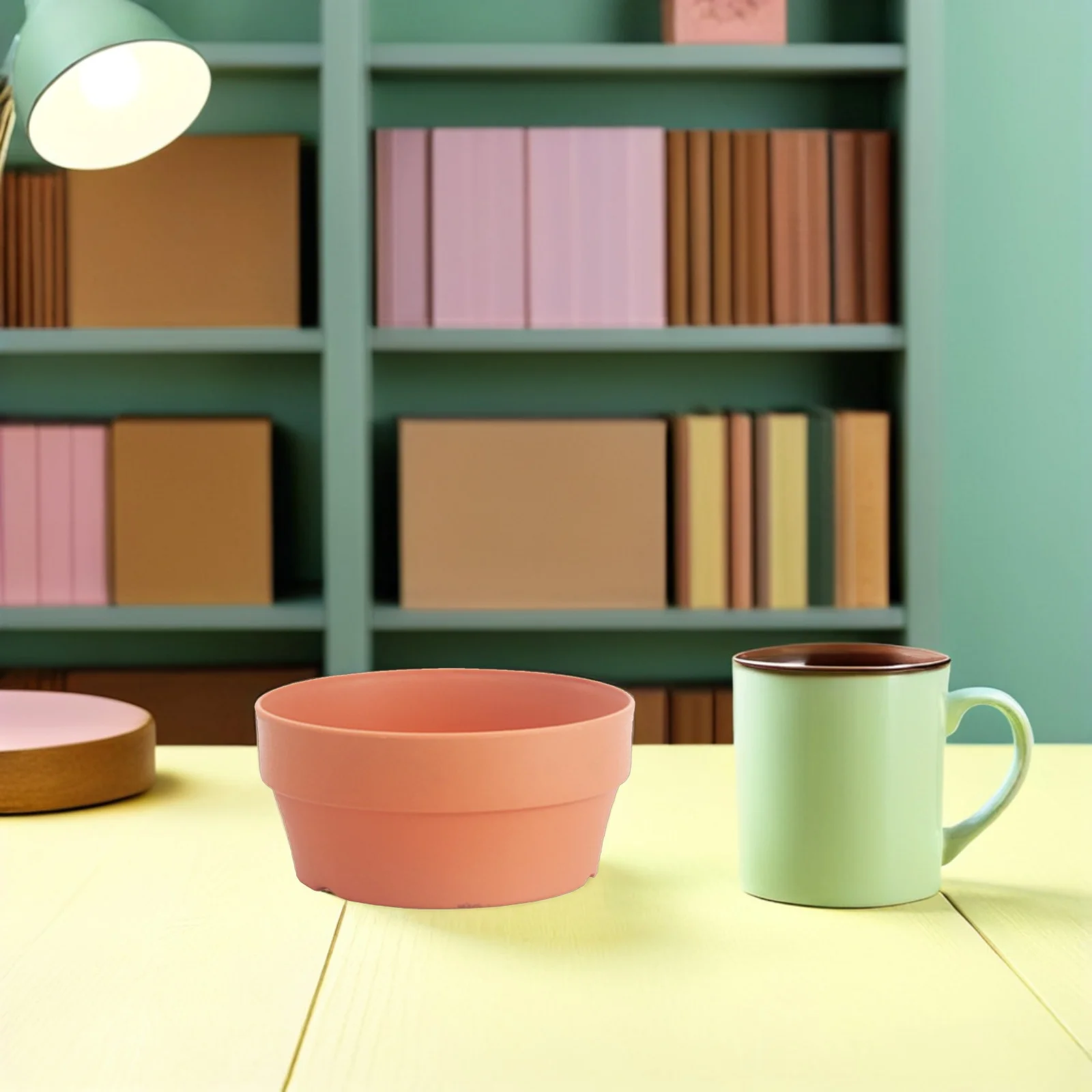 

5pcs Imitation Terracotta Flower Pots 16Cm Plastic Plant Container Round Shallow Pot For Indoor Outdoor Garden Succulents