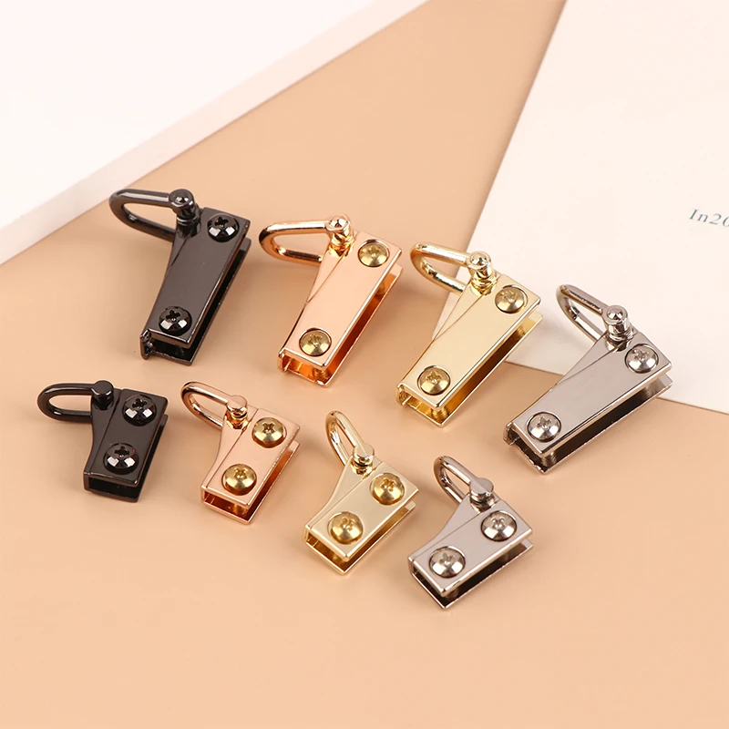 1 Pair Metal Bag Side Anchor Gusset Hanger Clamps Bag Side Edge Anchor Link Hardware With D Rings For Bag Purse Strap