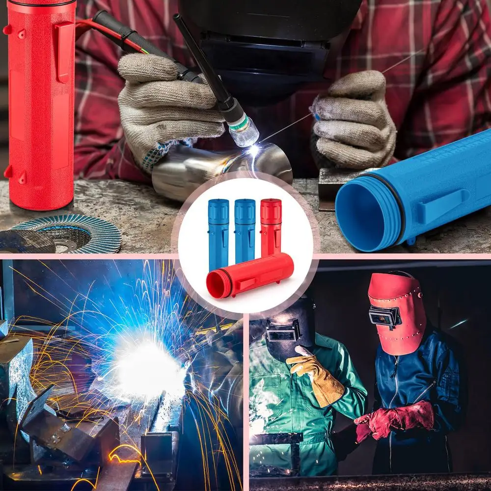 Welding Electrode Rod Holder Set 8 Pcs 14 Inch Airproof Container Max Convenience Durable ABS Material Waterproof Storage