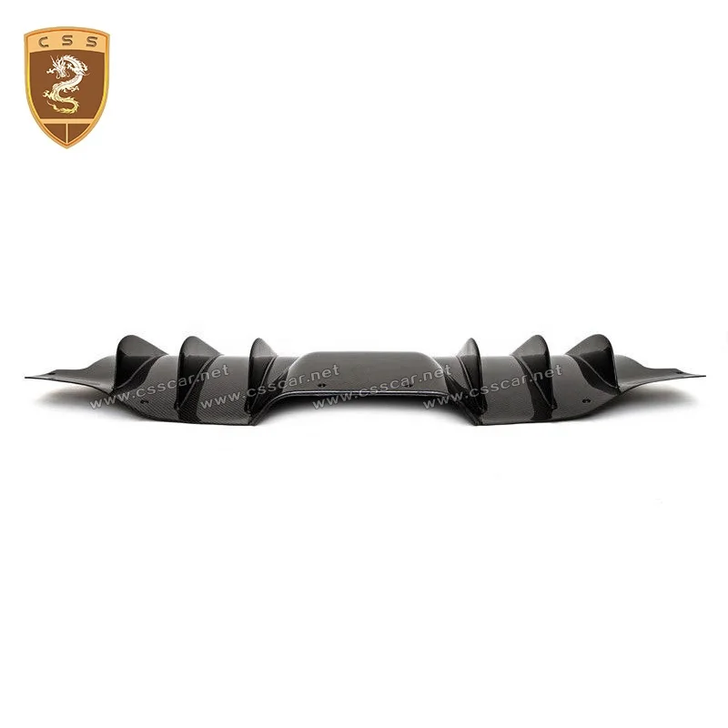 OEM Style Carbon Fiber Rear Bumper Lip Diffuser Shark Fin for  458 Italia Speciale Spider