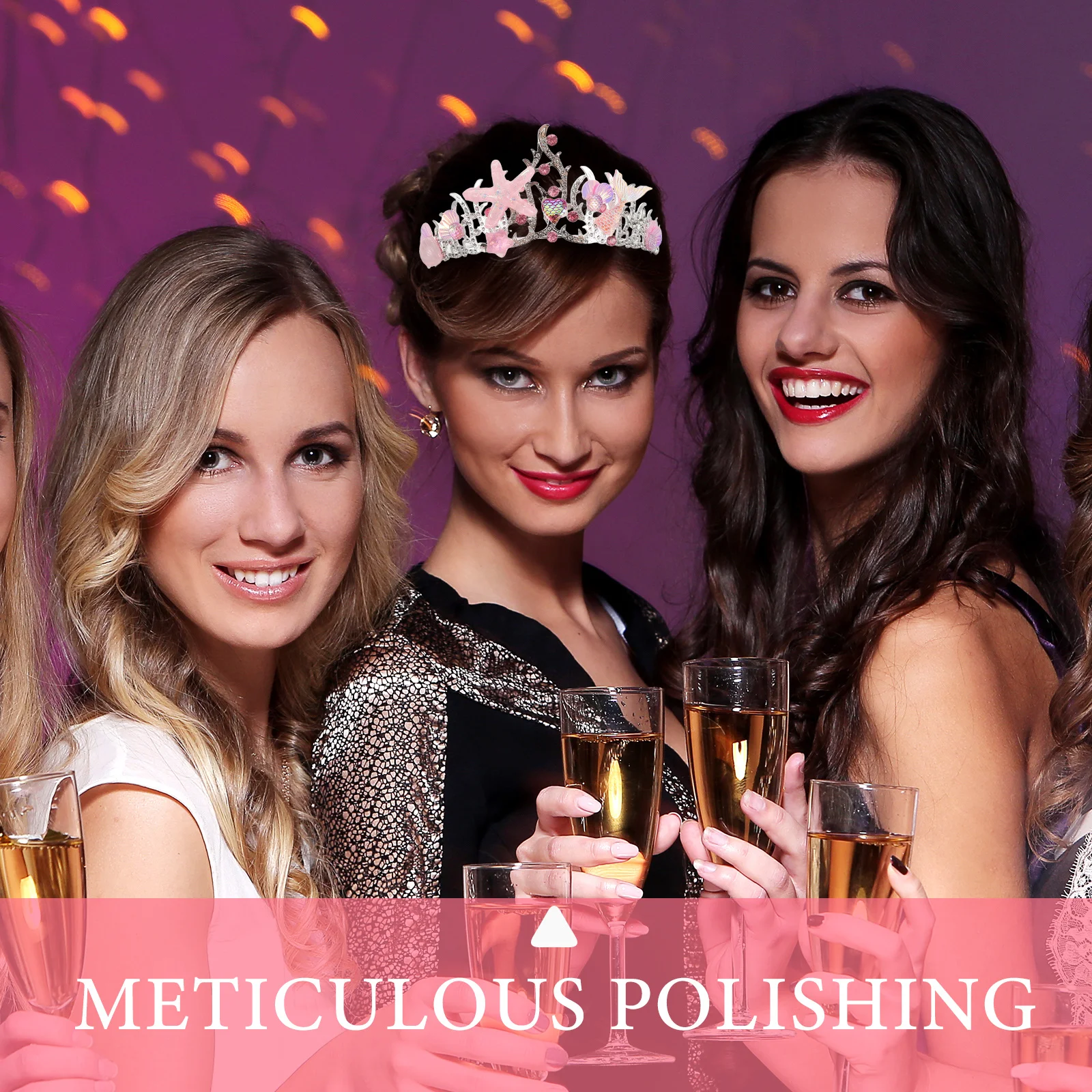 

Seashell Mermaid Crown Ocean Themed Tiara Sparkly Headband Birthday Hair Accessory Women Party Mermaid Hair Accessories