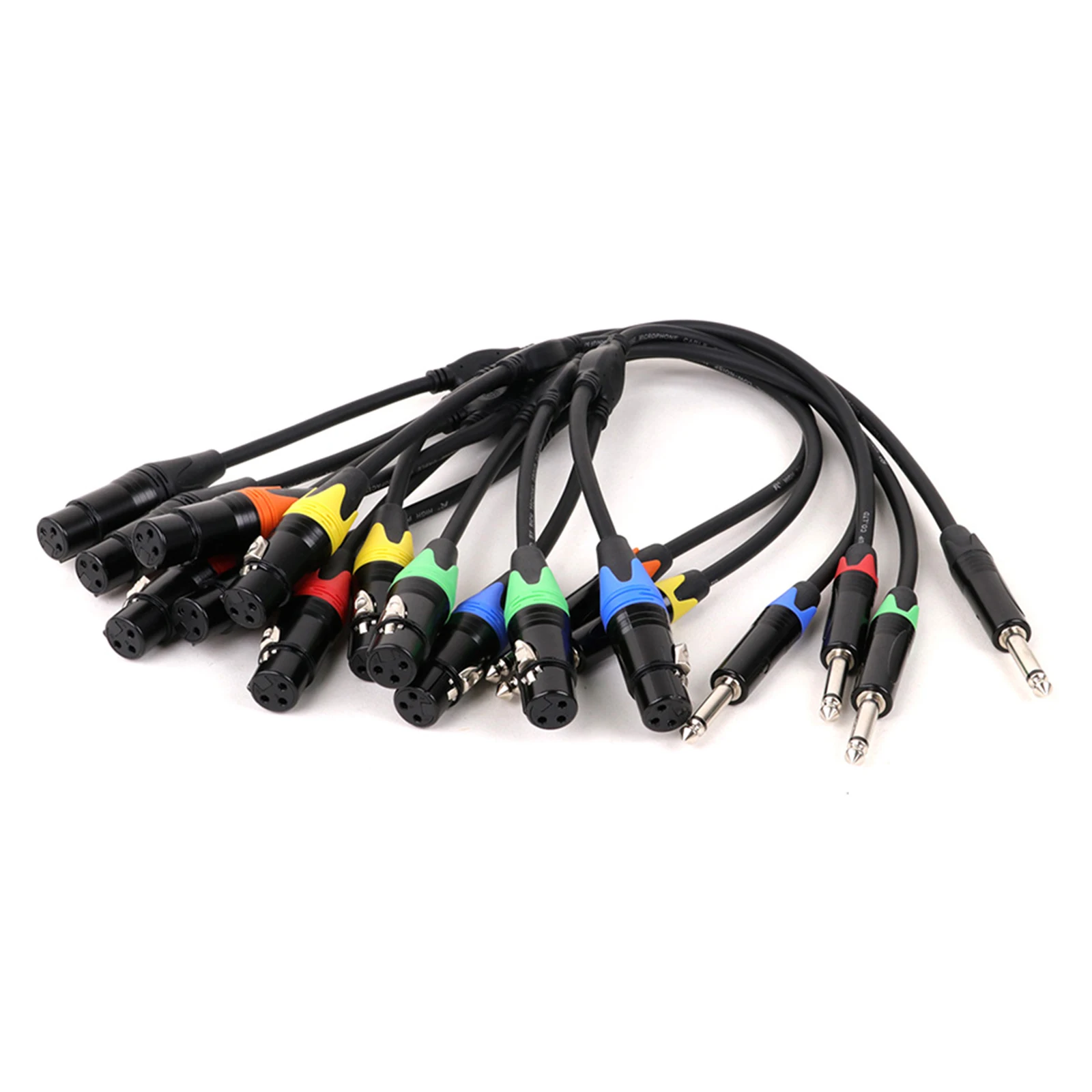 1PC Audio Cable TS To XLR Y-Splitter 6.5mm TS Male To Dual XLR Male/Female For Microphone Cables Aluminum Metal Shell 0.3M 0.5M