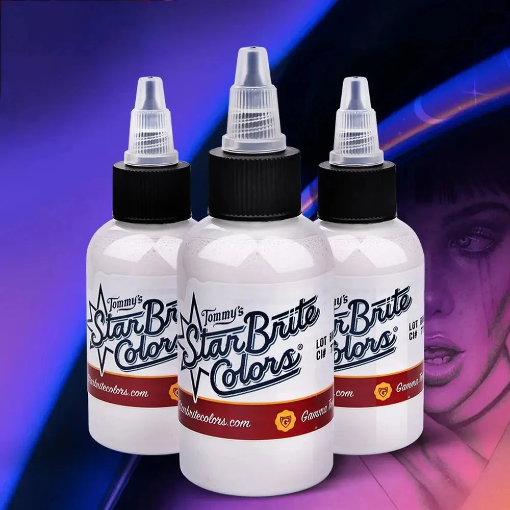 DJBS 4OZ White Red Yellow Tattoo Paint Pigments For Microblading Tattoo Ink Pigment High Gloss White Body Paint Brightening