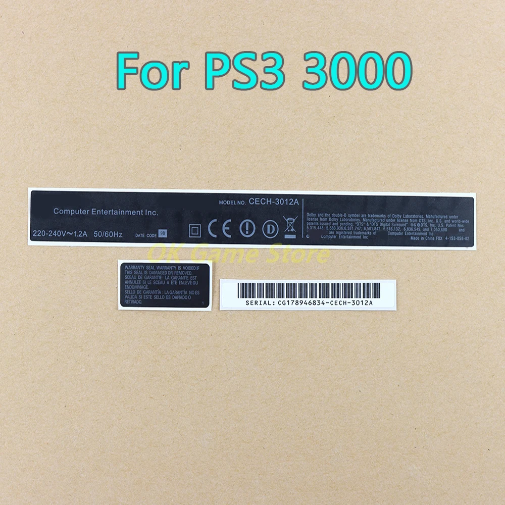 

100sets 3 in 1 Security Seal Sticker For PlayStation PS3 3000 Slim Host Housing Shell Warranty Seals Label