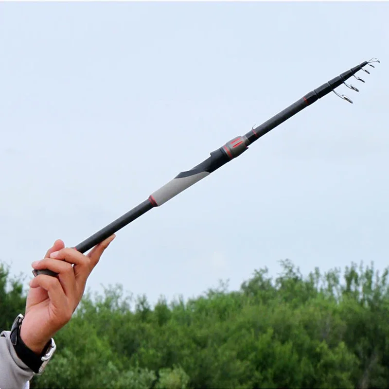 Portable Telescopic Fishing Rods 1.8M-3.0M Carbon Fiber Ultralight Spinning Rod Lure Fishing Tackle Long Casting Bait WT 8-18g image 5