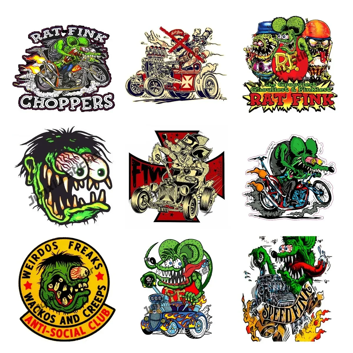 

Rat Fink Speed Cartoon Anime Graffiti Vinyl Decal Stickers for Window Truck Camper Guitar Car Accessories Decoration PVC13x9cm