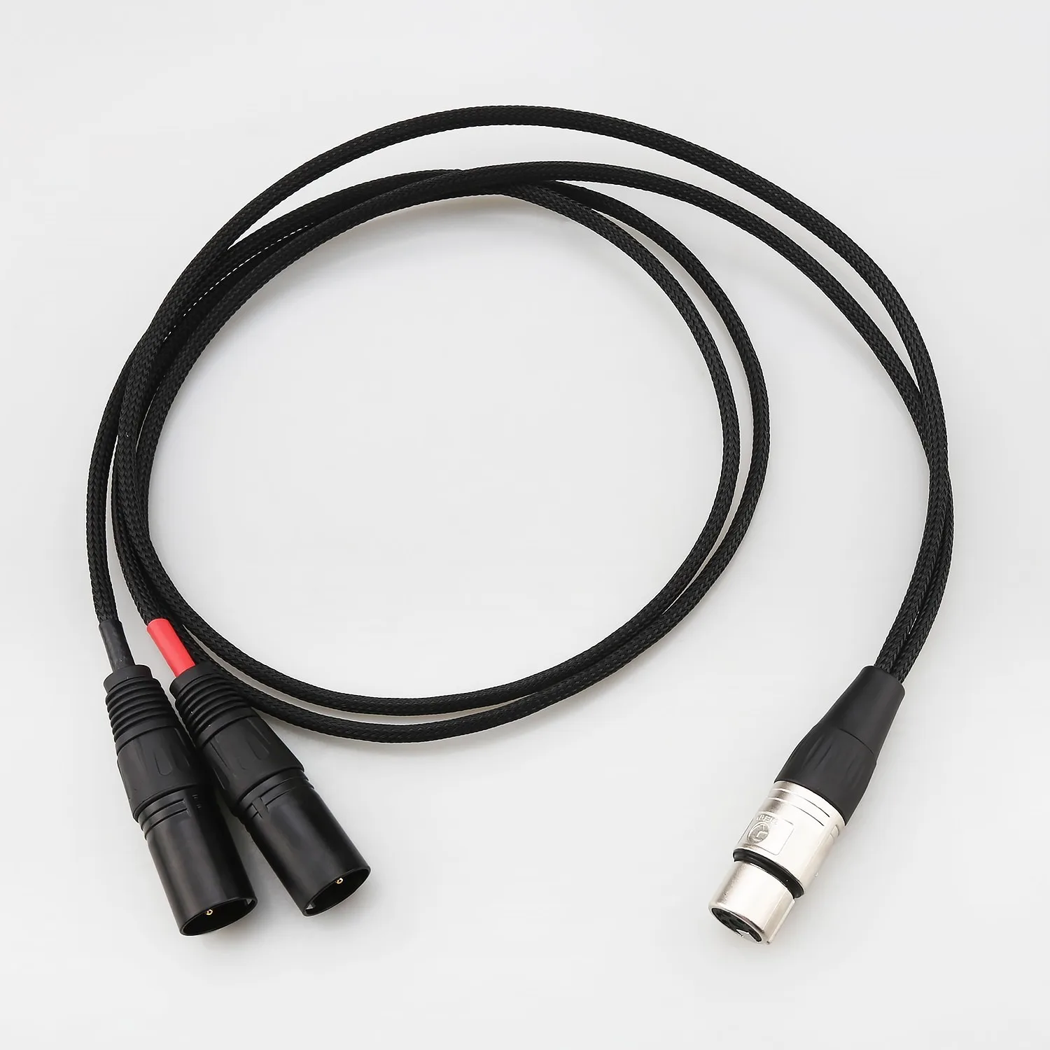 Cable de micrófono de doble elemento XLR de alta fidelidad, hembra de 5 pines a 2x macho de 3 pines, estéreo, 1 hembra a 2 XLR, cable hembra a 2 XLR macho
