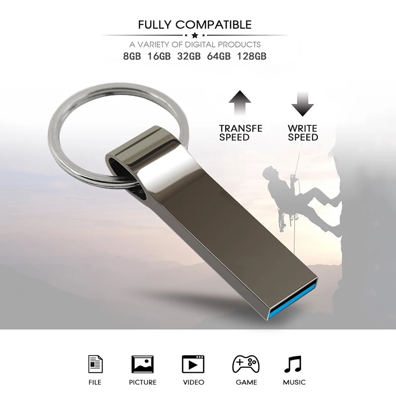 Usb flash drive 3.0 32gb 16gb 8gb pen drive High-speed 64gb memory stick 128GB 3.0 Pendrive 256gb usb stick 512gb external disk