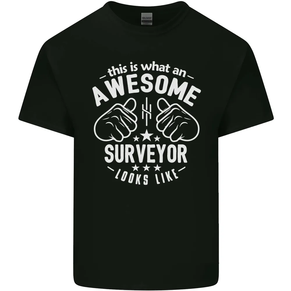 

This Is What an Awesome Surveyor Looks Like Mens Women Summer Tees Cotton T-Shirt Tee Top Anime Graphic