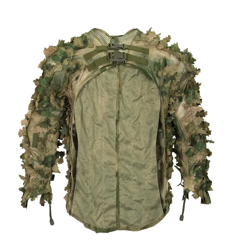 NONE Taktik Blatt Camouflage Mantel Jagd Kleidung Mesh Aldult Camuflaje Airsoft CS Schießen Anzug Outdoor Jagd Ausrüstung 5