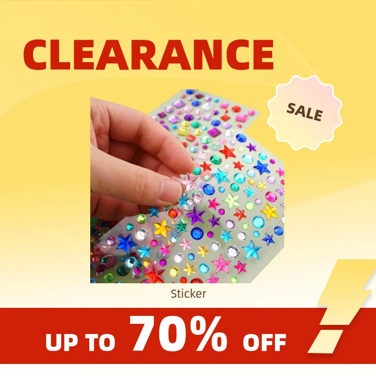 Clearance_Children 3D Gem StickersDIY Acrylic Diamond Crystal Self Adhesive Sticker Sparkling Rhinestone Sticker for kids Girls 