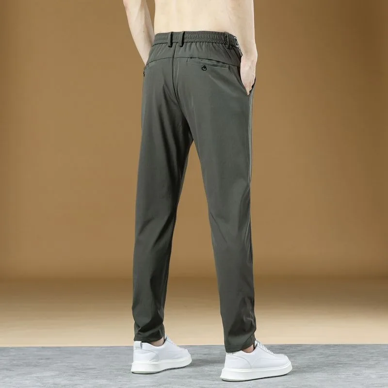 New Summer High-end Straight-leg Pants Business Trousers Men's Pants Slim Fit Stretch Versatile Trousers