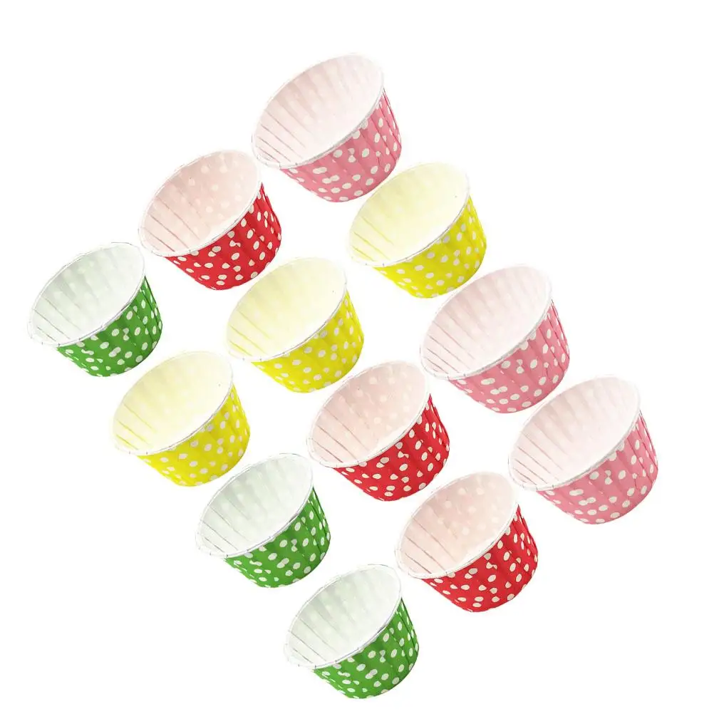 

100PCS Baking Cups Paper Dessert Bowls Cupcake Liners Mini Muffins Disposable Food Grade Leak Resistant Ideal for Parties