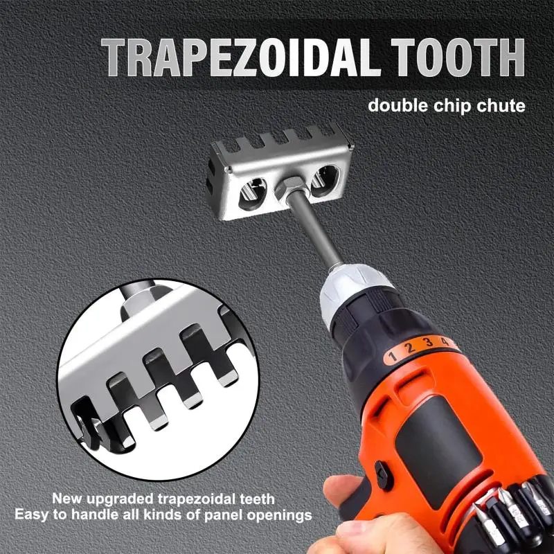 

Plumber Essential Square Drill Hole Opener, Electric Hammer and Wall Slotting Tool Set for Socket Installation