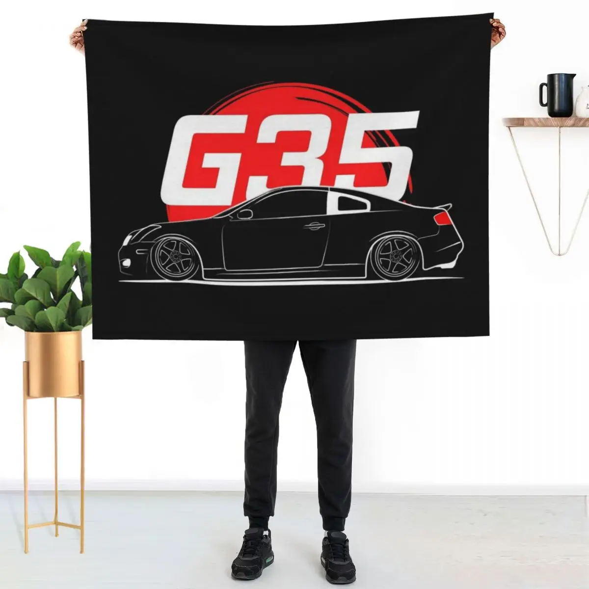 

G35 JDM Throw Blanket Thin Soft Blanket for Summer Night Sleeping