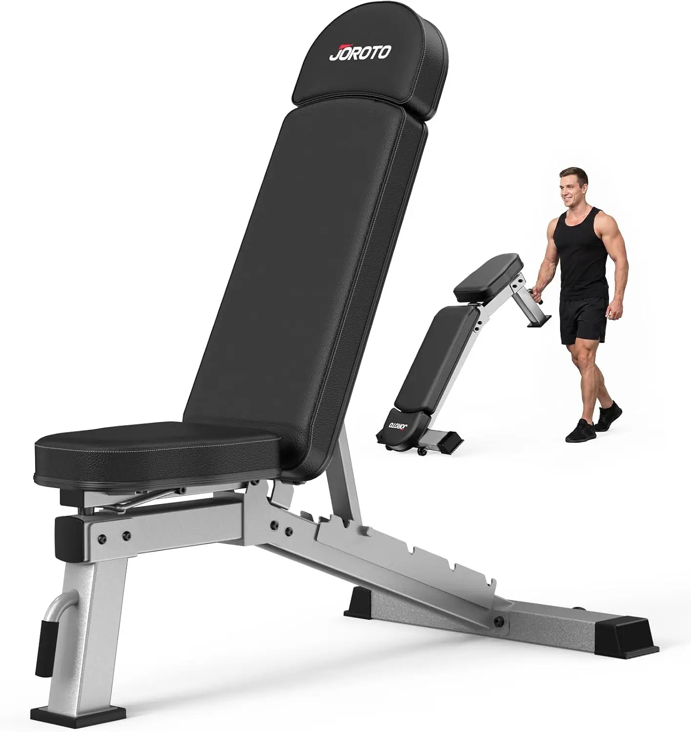 FID Adjustable Weight Bench, 1300LBS Capacity, Foldable Incline Decline Workout Bench for Home Gym Training