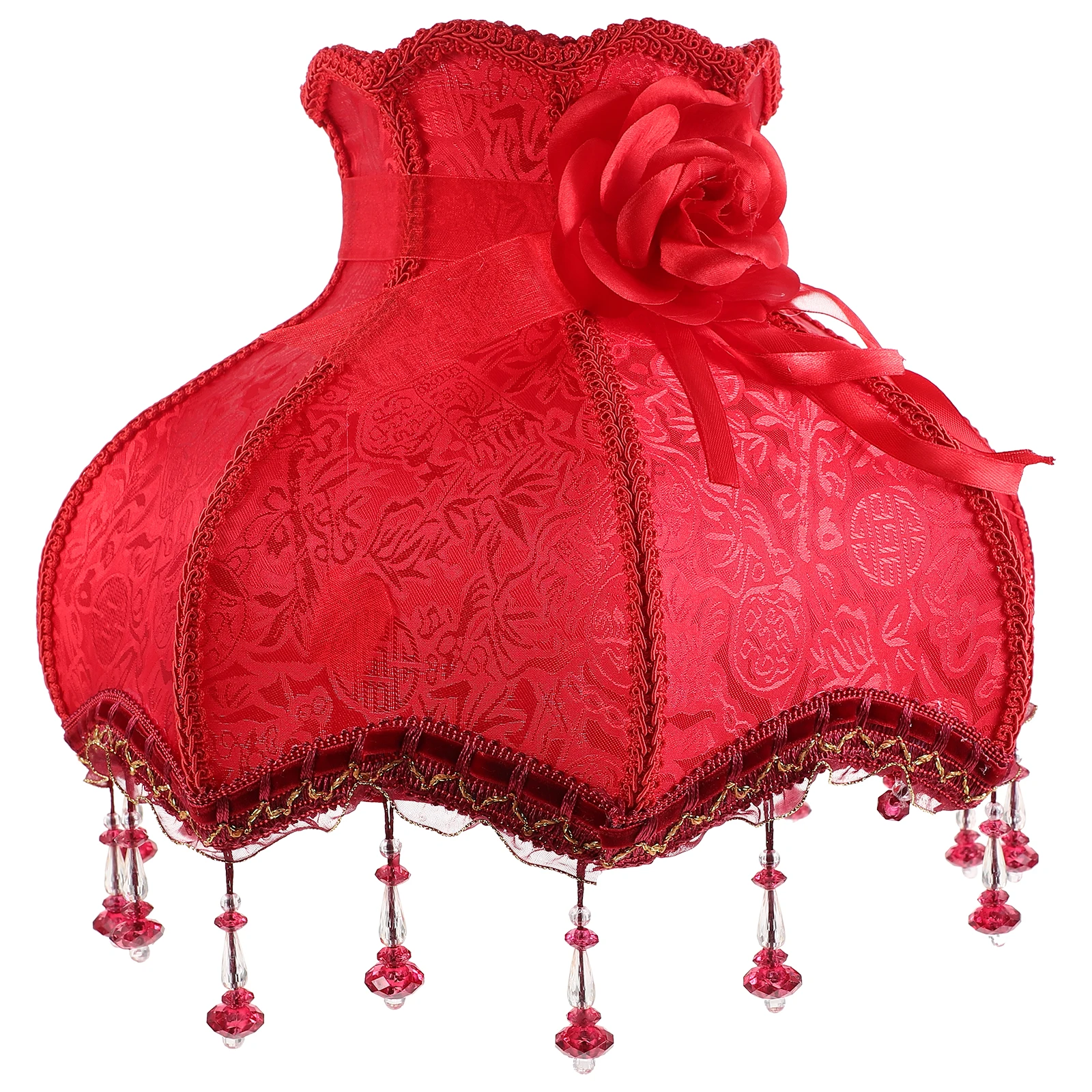 

Retro Lampshade Style Fabric Cover for Desk Lamp Red Large Lamps Shade For Floor Lamp Size Light Shade Home Bedroom