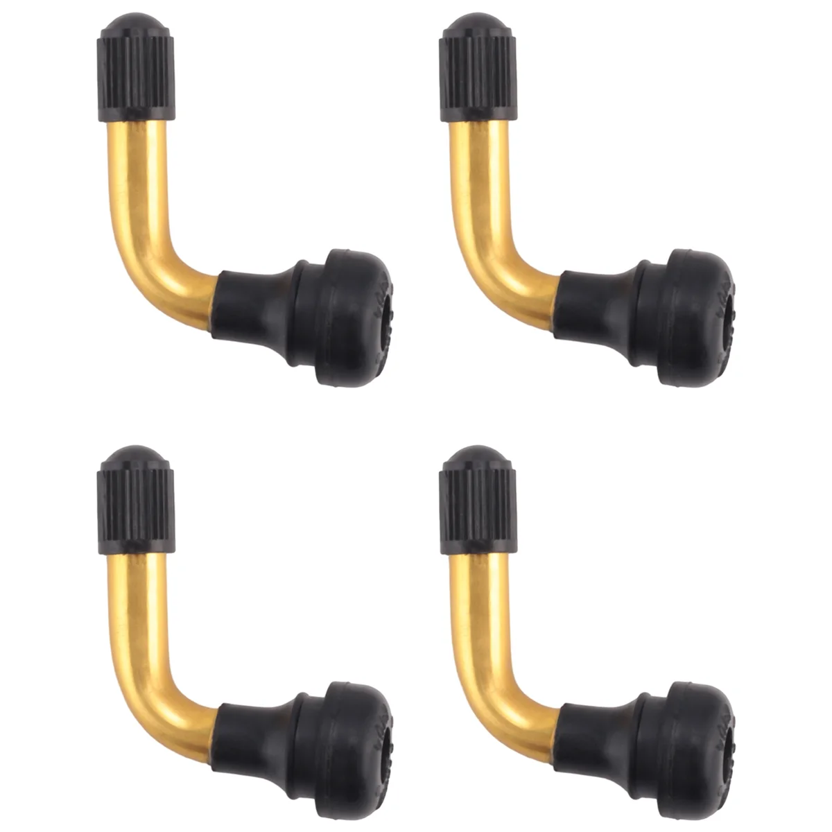 4Pcs Tyre Valves Stem Right Angle Snap-in Rubber 90 Degree Brass for Electric Scooter and Xiaomi M365 Electric Scooter