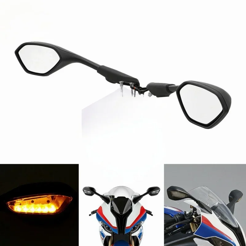 

Motorcycles Rearview Side Mirror With LED Turn Signal Light For BMW S1000RR M1000RR S 1000RR K67 M1000 RR K66 2019-2024 20202021