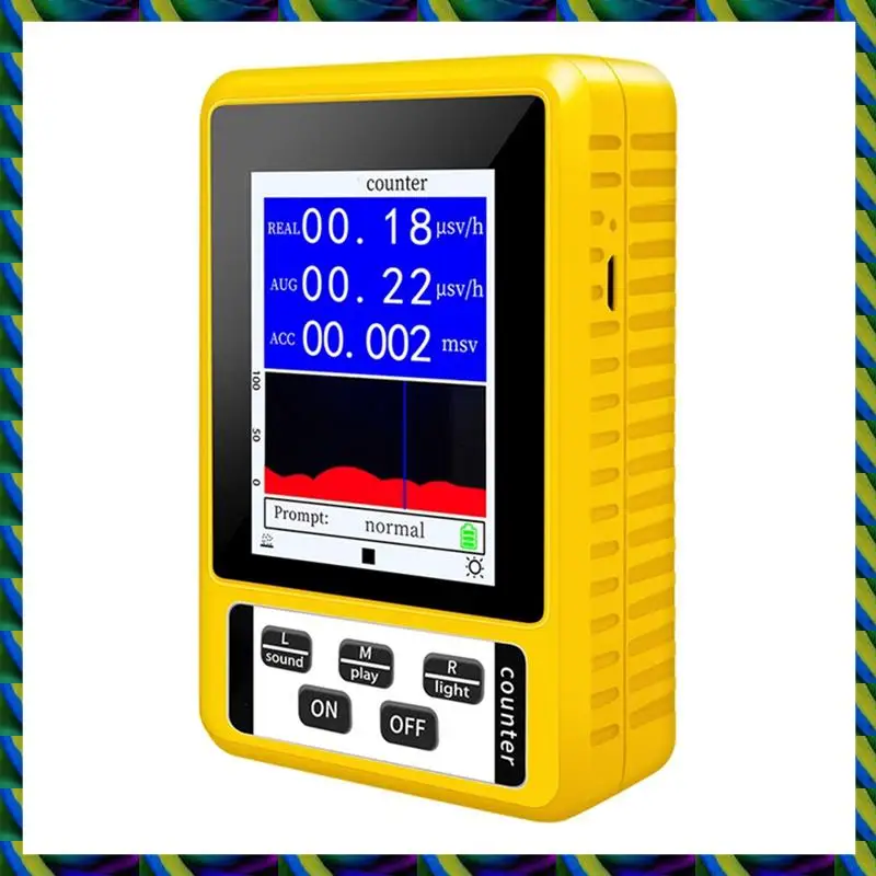 Rilevatore di radiazioni nucleari contatore Geiger giornaliero con schermo LCD Rilevatori dosimetri Tester di raggi X Beta Gamma portatile