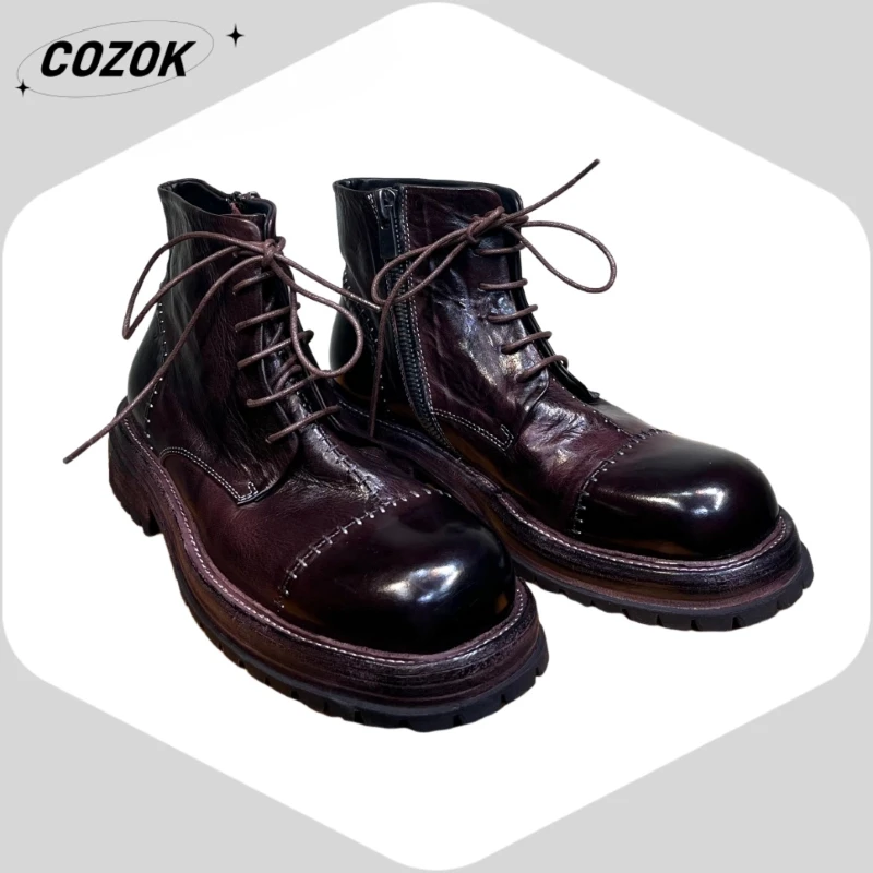 26 Horsehide American Style Advanced Horse Leather Non-Slip Professional Luxury Fashion Boots Advanced boots AD1522-N