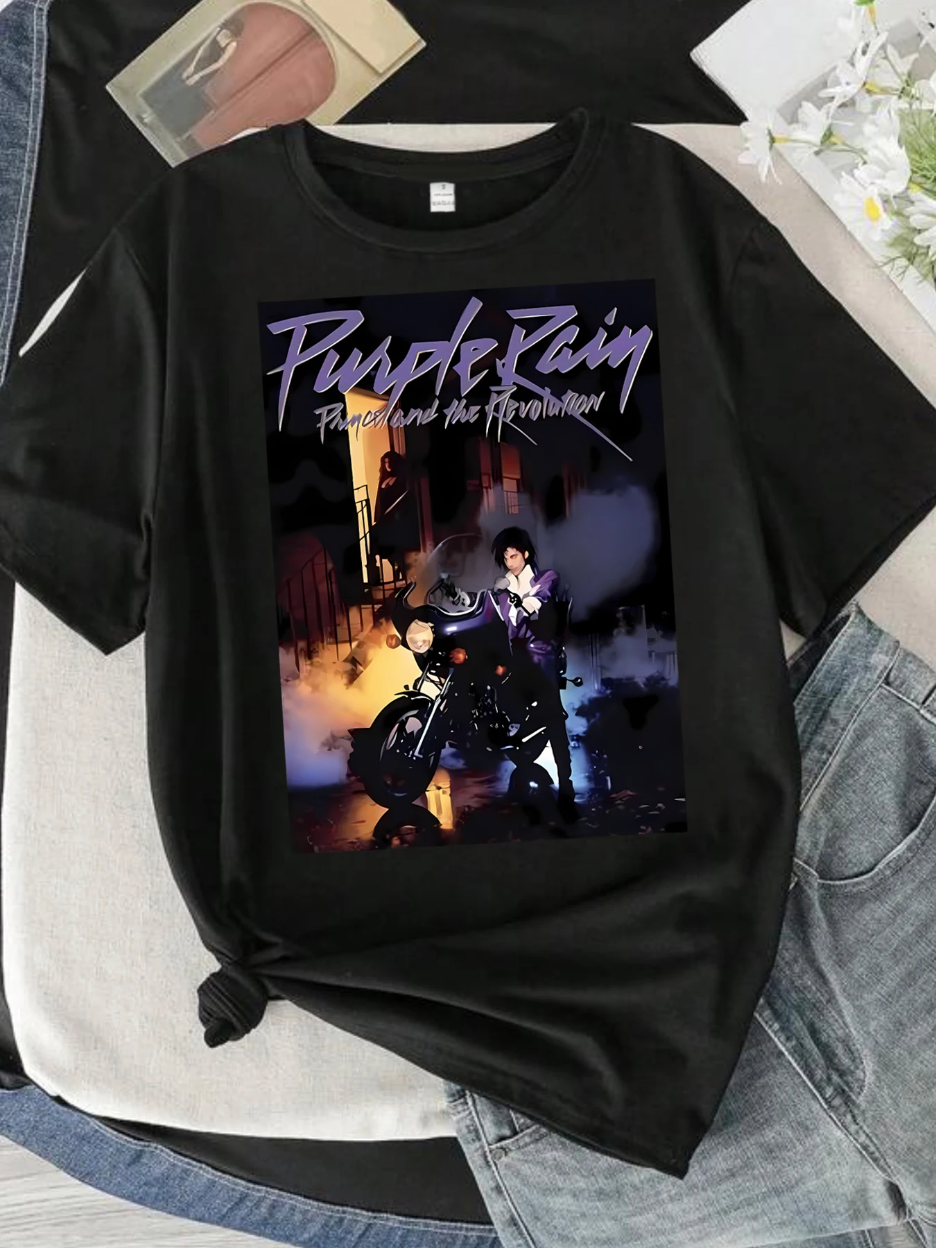 

Женская футболка больших размеров с английским буквенным узором и круглым вырезом, с коротким рукавом, трендовая эластичная футболка с короткими рукавами и принтом