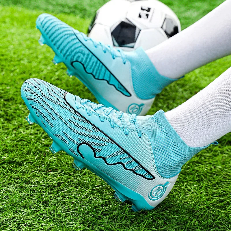 High Ankle Football Boots Cleats Grass Training Sport Indoor Soccer Shoes Turf Mens Sneakers Kids Soccer Shoes Men