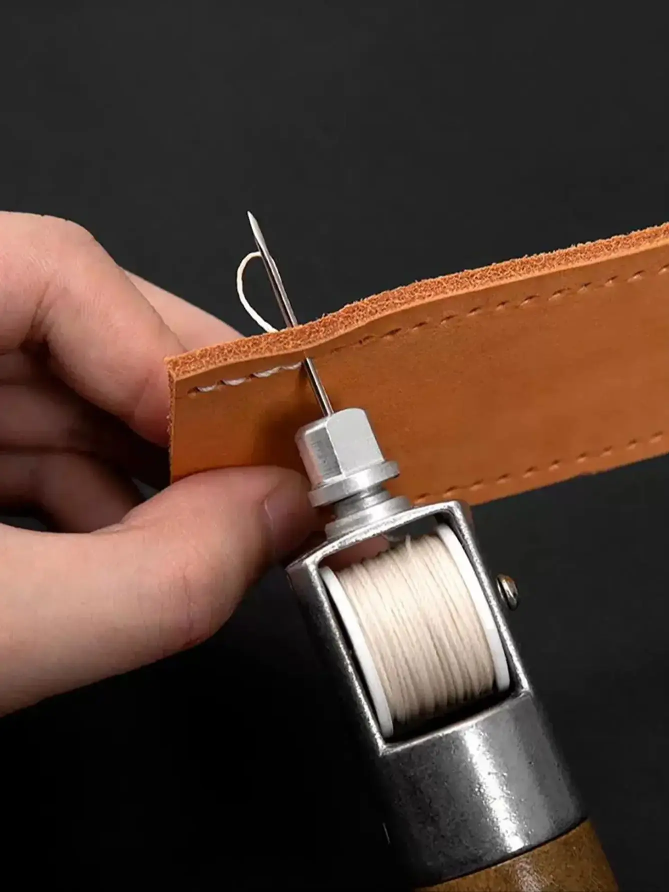 Professionelles Leder-Nähset, Schnelle Nähmaschinenwerkzeuge, Geeignet für DIY Handarbeit und Reparaturen, 1 Set mit Nadeln – Detail 1