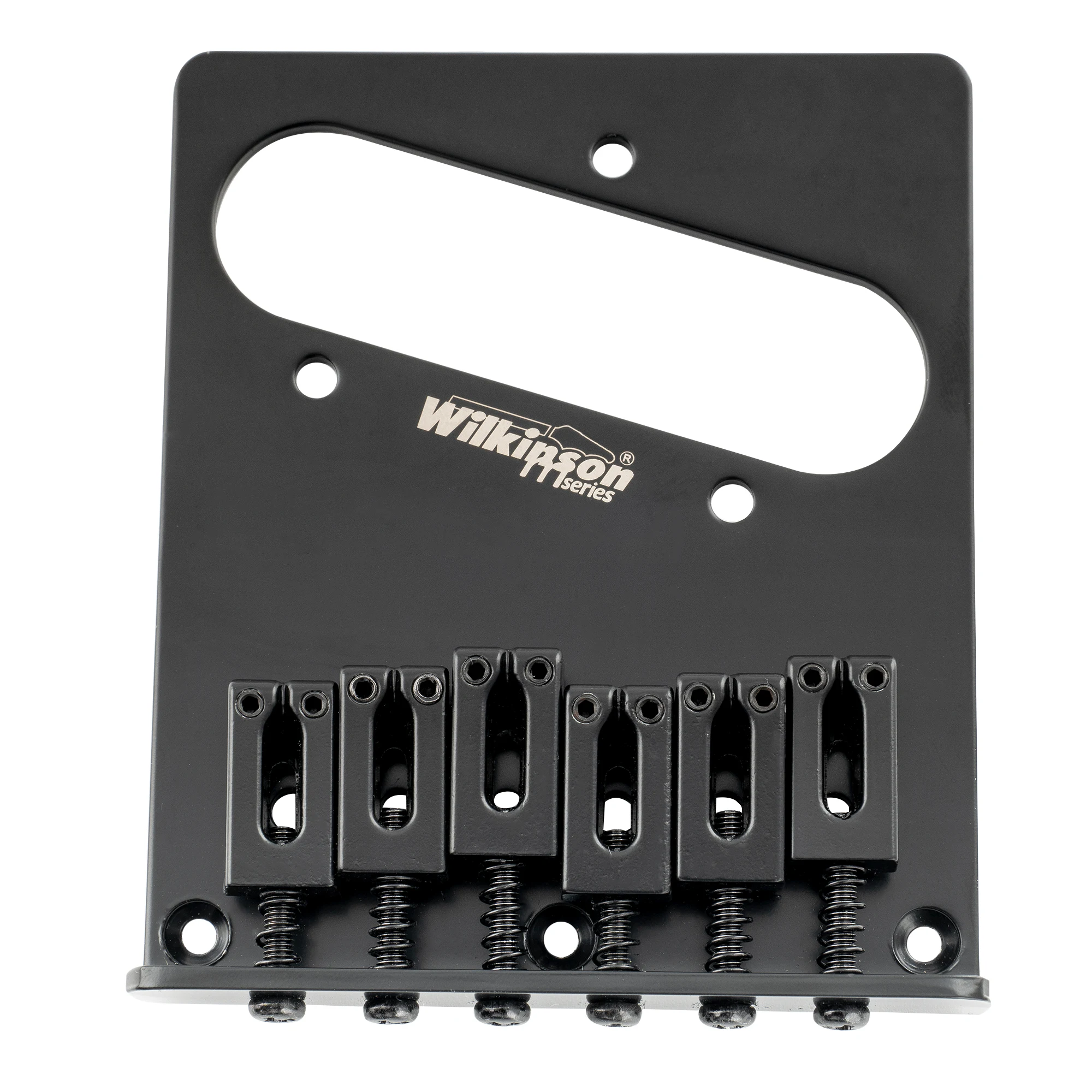 Wilkinson M Series 52.5mm(2-1/16 inch) Guitar Bridge with 6 Modern Style Saddles for Tele Style Electric Guitar
