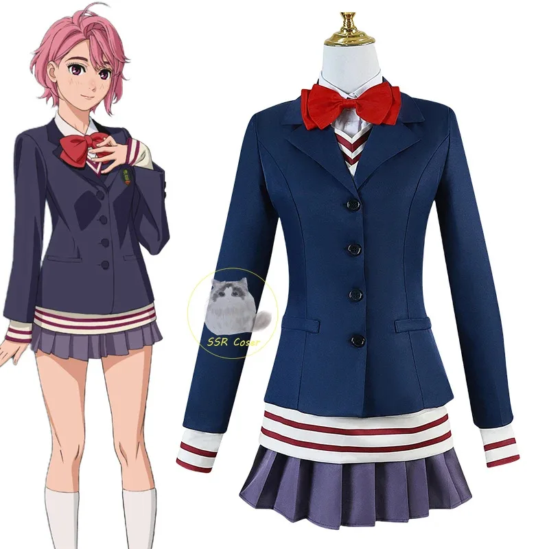 

Аниме Aira Shiratori DA DAN Косплей Костюм JK Школьная форма Парик Хэллоуин Карнавал Ролевая игра Вечеринка Cos Girlsx; 8'm6,