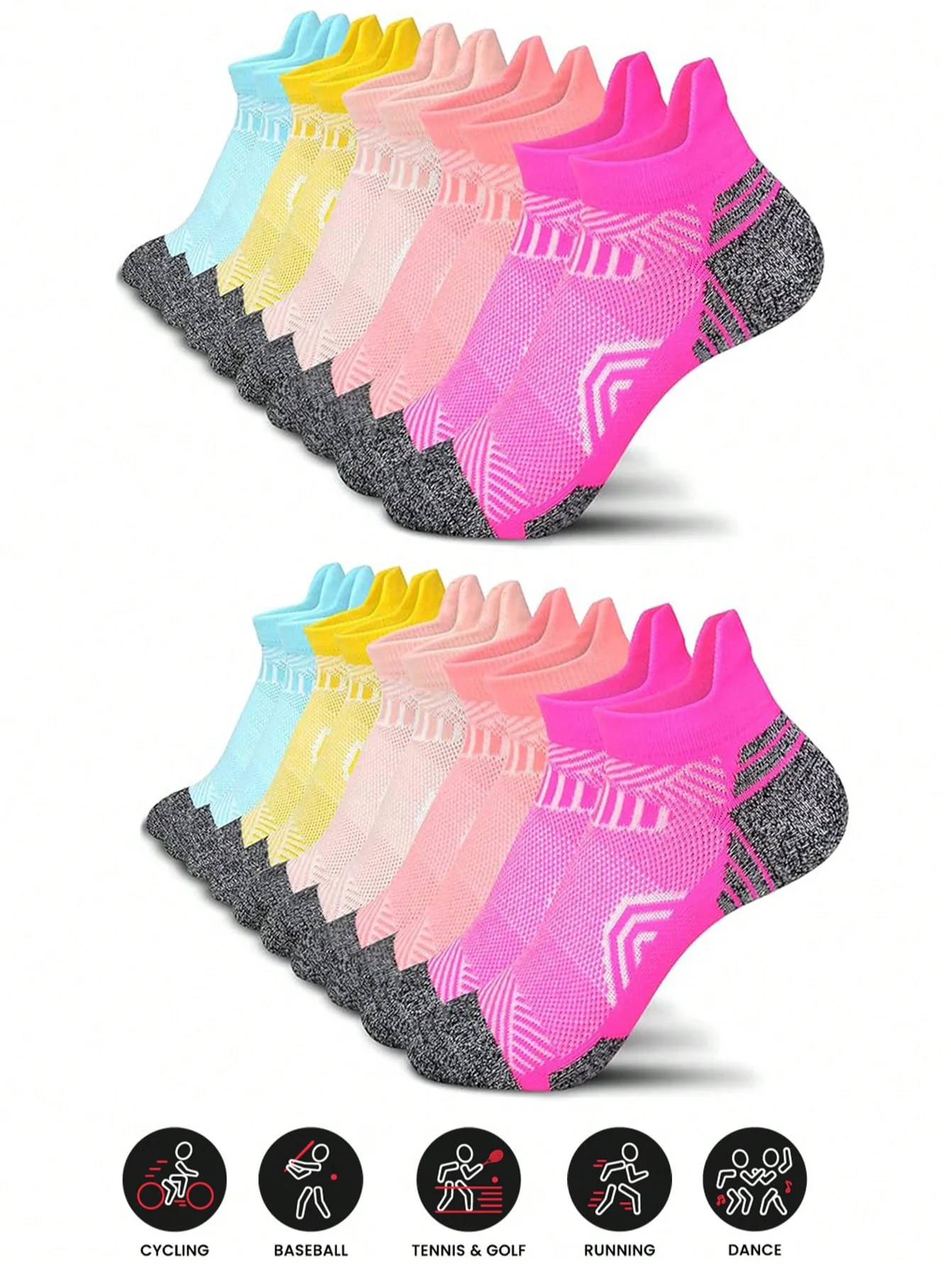 5/10 pares de calcetines accesorios para hombres y mujeres calcetines tobilleros ropa de ventas barata Y2K lindos zapatos deportivos divertidos regalo del Día de San Valentín