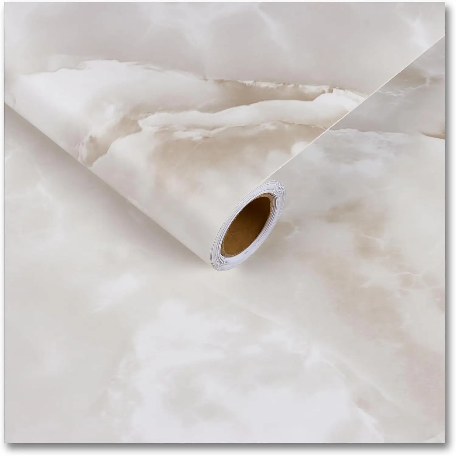 

Matte Beige Cloudy Marble Contact Paper 36"x354" Peel and Stick Waterproof for Kitchen Countertop Bedroom Dresser
