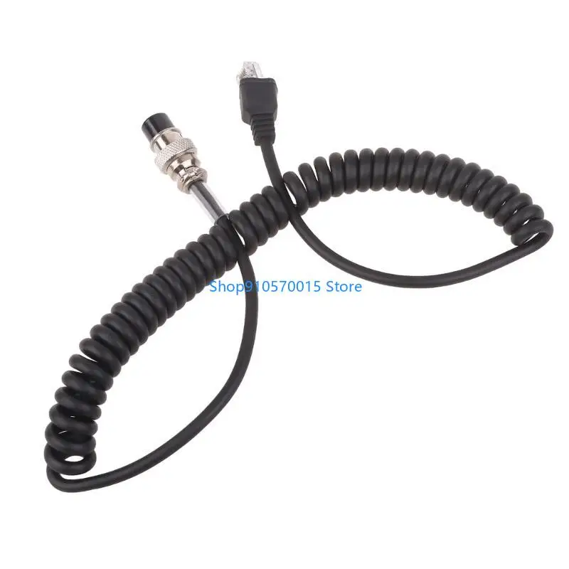 B95C 8Pin to RJ45 Wire Microphone Speaker Spring Line For Yaesu FT-847 FT840 Radio