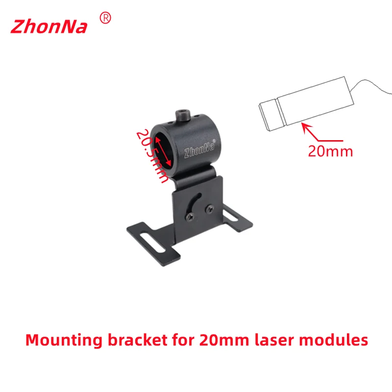 Laser Line Locator para Máquina de Madeira, Mount Metal Bracket, DIY Positioner Holder, Eixo Rotativo, Módulo Opcional, 12mm, 16mm, 20mm, 25mm, 16mm