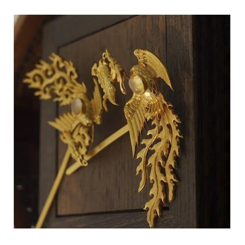 

Luan Feng Heming Series Gold-plated Retro Style Hanfu Hair Accessories Hairpin Bridal Headgear Hairpin Jewelry