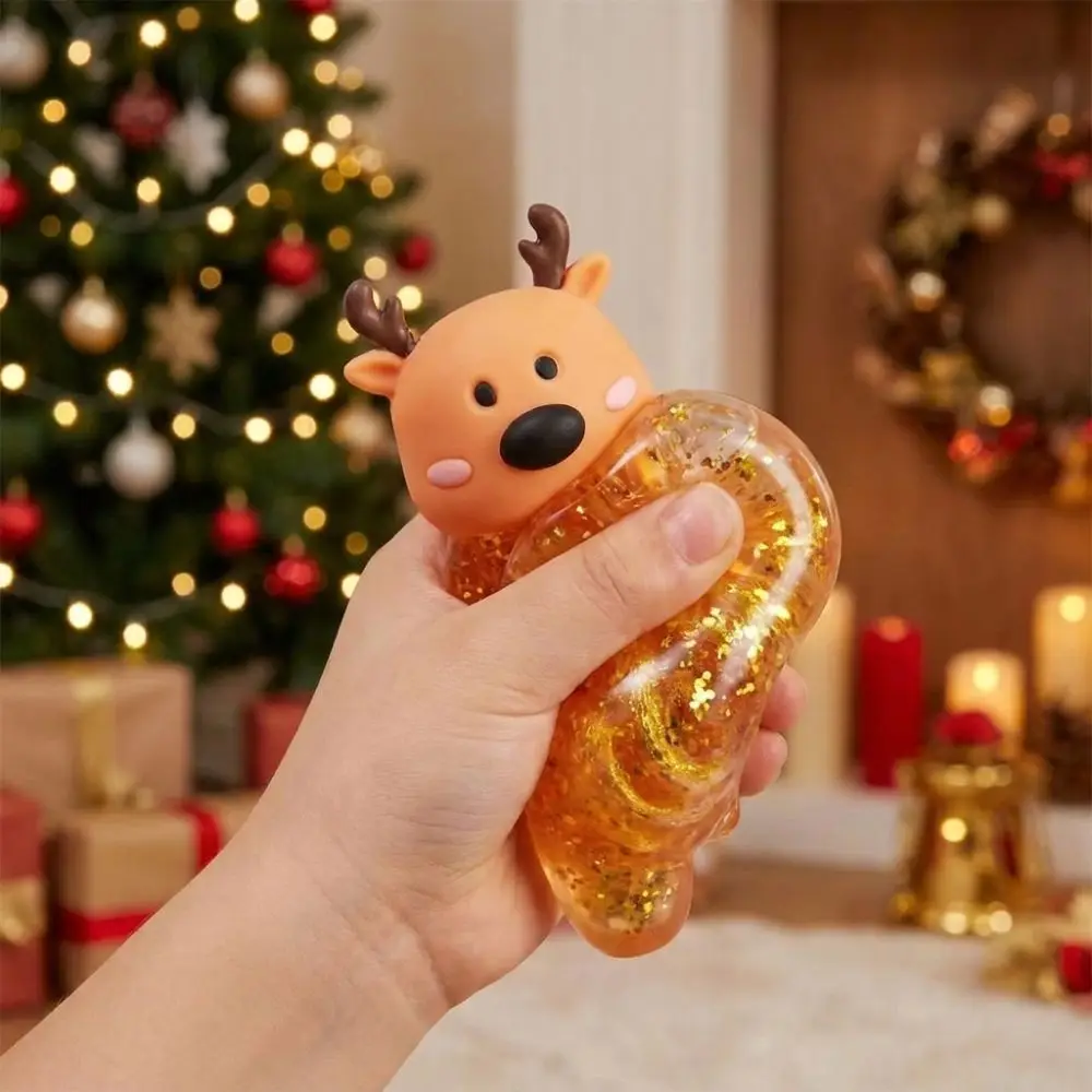 Cartoon Christmas Squishy Christmas Tree Soft Clear Slow Rising Squishy Smooth Surface Reindeer Snowman Squishy Xmas Gifts