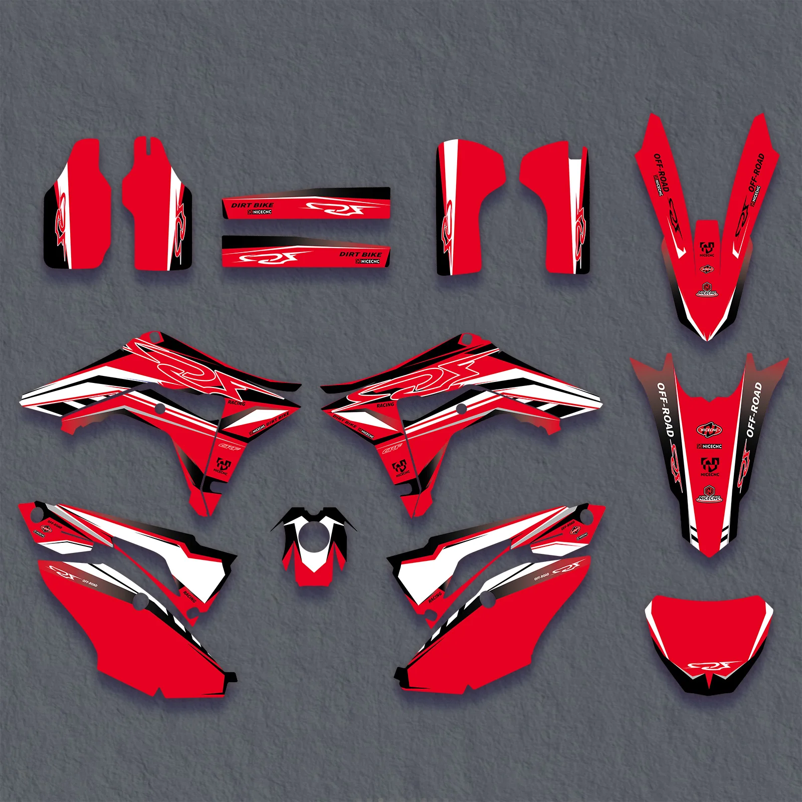 For Honda CRF250 2018-2021 CRF450 2017-2020 CRF 250 450 Motorcycle Fairing Graphics Background Decals Sticker Customize 2019